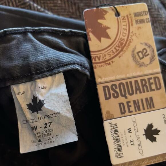 DSQUARED2 Y2K Jeans Denim Skinny Distressed Deadstock Mid-Rise - Picture 12 of 14